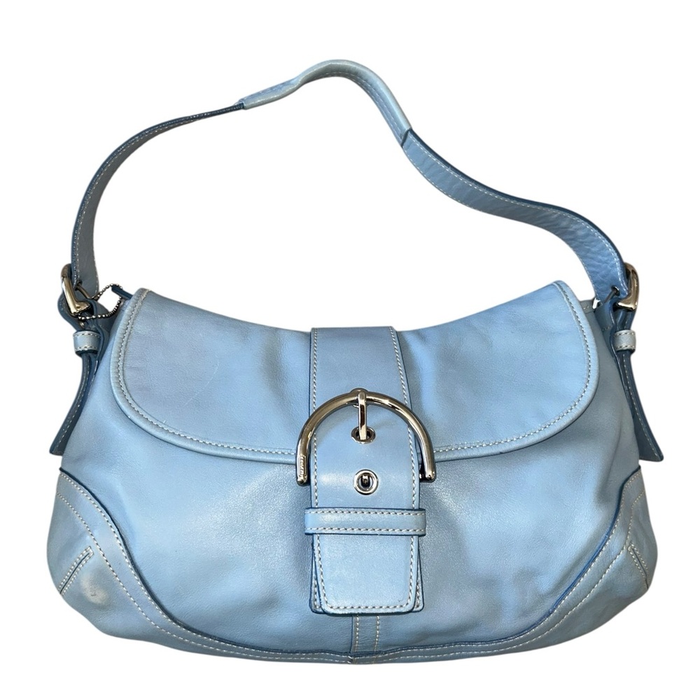 Coach Vintage Style 9248 Blue Leather signature soho bag RARE y2k